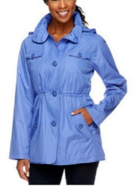 🇨🇦  Dennis Basso Water Resistant Floral Lined Anorak Jacket with Hood